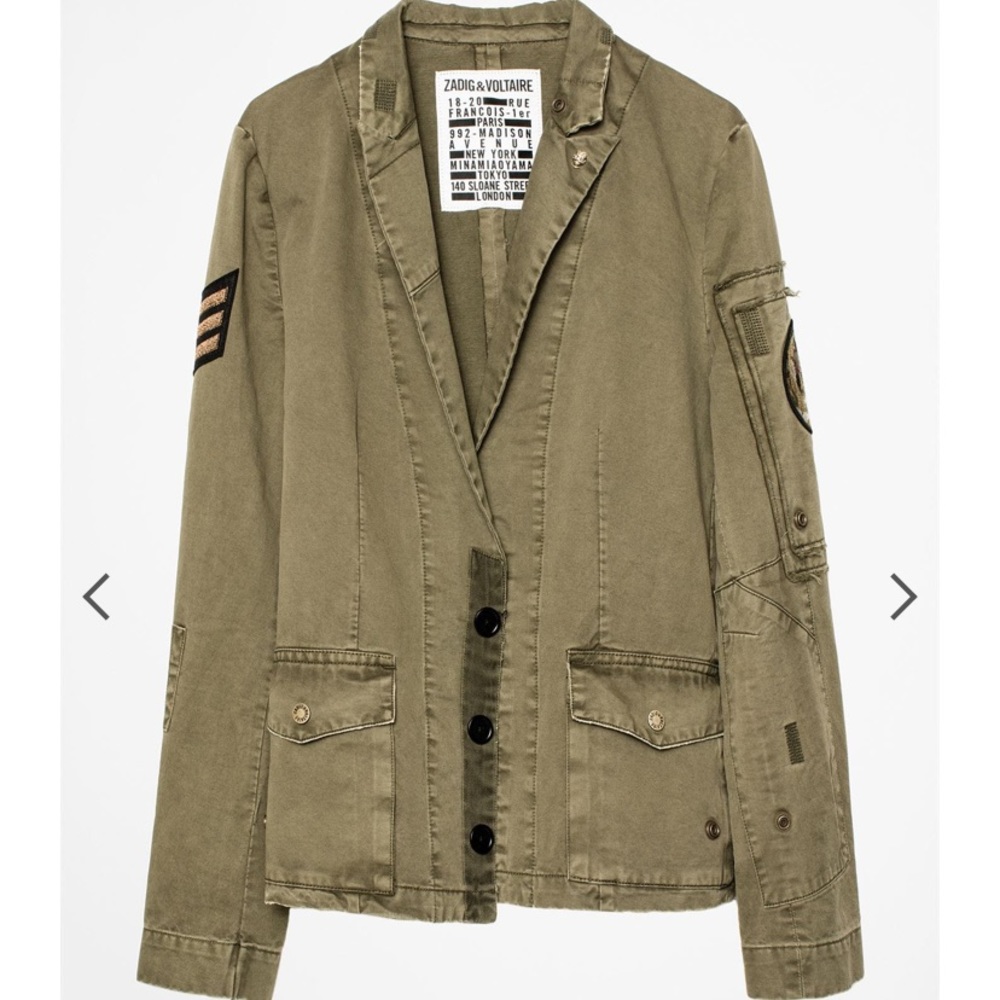 Virginia Grunge SPI - size Small - Khaki // Zadig & Voltaire